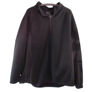 ZERO XPOSURE Heavy Black 1/4 Zip Ribbed Sweater Sweatshirt | Men's XXL